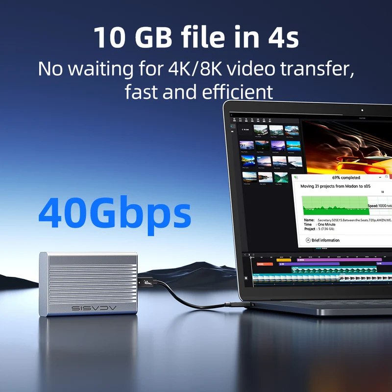 아카시스 40Gbps USB4 M.2 NVMe SSD  - Usb4 40Gbps External Ssd 8Tb 리뷰 및 가격
