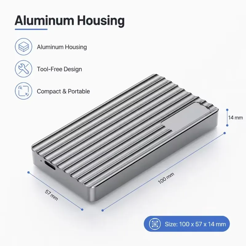 AP01 알루미늄 M.2 NVMe SSD 인클로저 US - Usb4 40Gbps External Ssd 8Tb 리뷰 및 가격