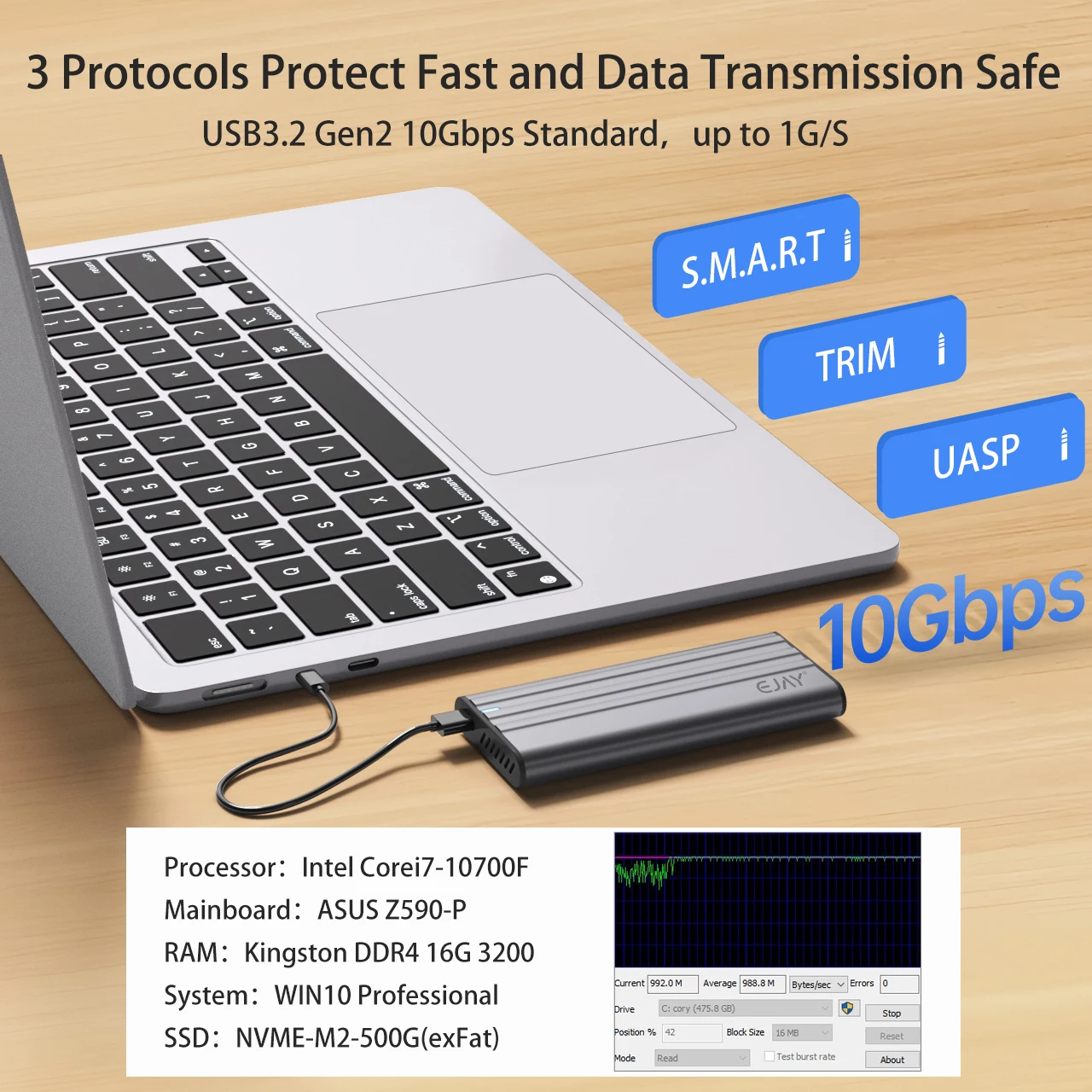 EJAY 10Gbps M.2 NVMe SSD 케이스 M - 8Tb M2 Nvme Ssd 리뷰 및 가격