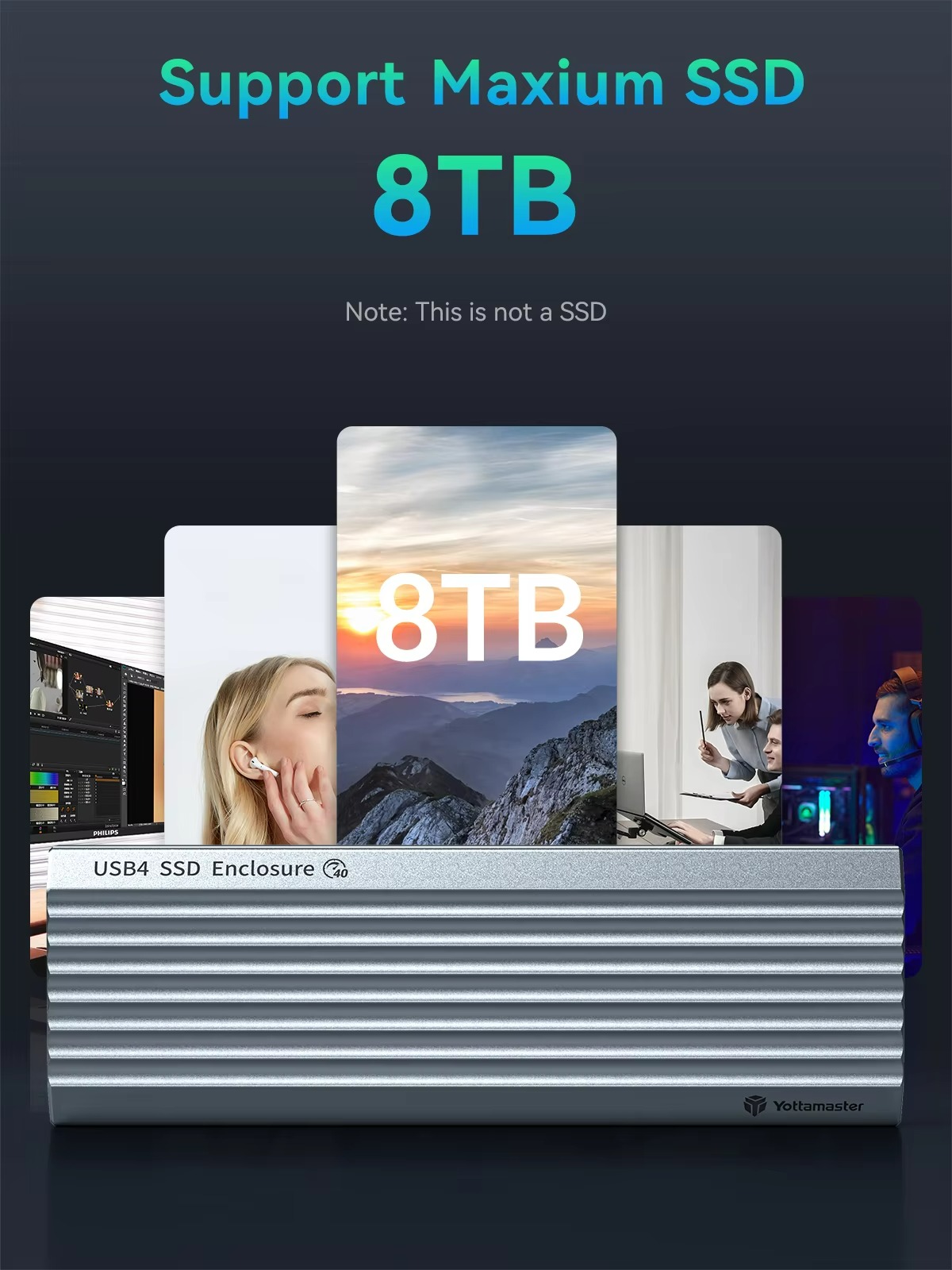 요타마스터 40Gbps 외장 하드 드라이브 케이스 M. - Usb4 40Gbps External Ssd 8Tb 리뷰 및 가격