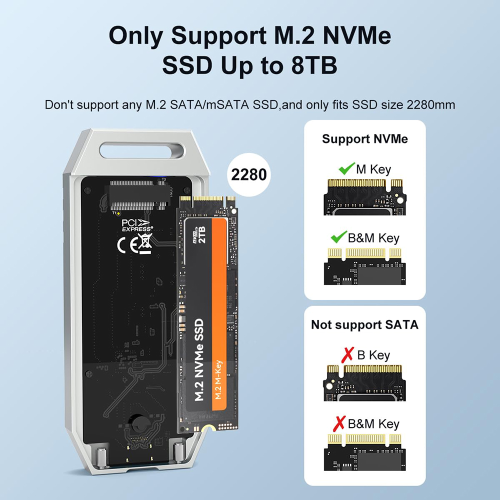 MAIWO NVMe M.2 SSD 인클로저, USB4  - Usb4 40Gbps External Ssd 8Tb 리뷰 및 가격
